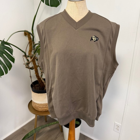 Nike Golf Other - Nike Golf Vest‎ Mens Large Brown Colorado Buffaloes Fit Dry V-Neck Pullover CU